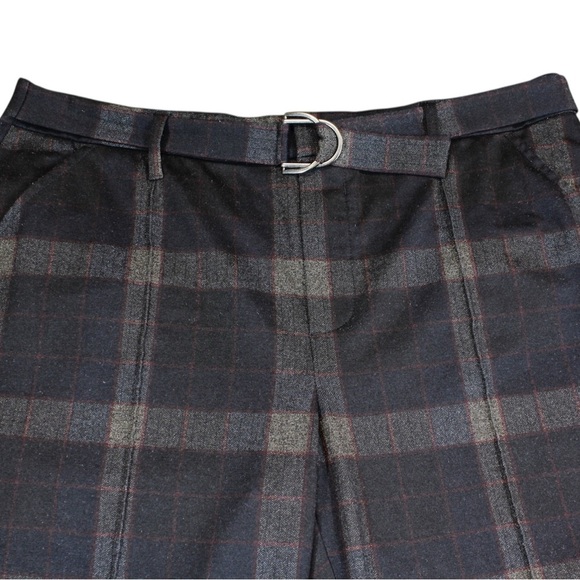 Democracy Ab Technology Plaid Pull on Belted Stretch Pants Careerwear Size 12 - Picture 3 of 12